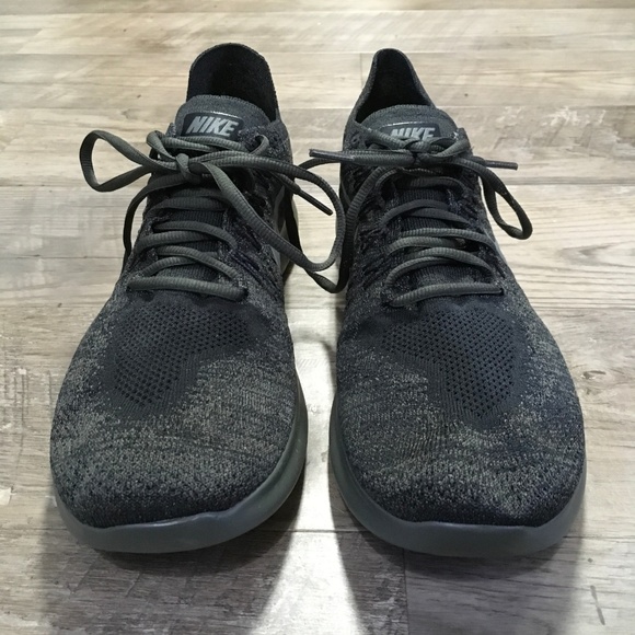 Nike Free RN Flyknit 2 Black Anthracite Mens 10.5 - Picture 5 of 8